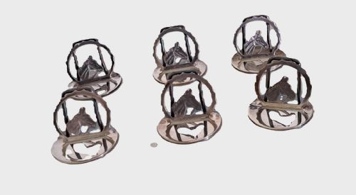 SET 6 SILVER PLACE HOLDERS MODELLED AS HORSES HEADS - ADDITIONAL PHOTO 1