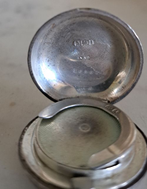 STERLING SILVER SINGLE SOVEREIGN CASE EDWARDIAN 1910 BIRMINGHAM - ADDITIONAL PHOTO 5