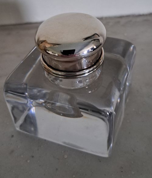 TIFFANY CO GLASSSILVER MOUNTED INKWELL C 1905 - ADDITIONAL PHOTO 8