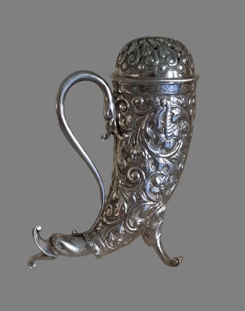 VICTORIAN CORNUCOPIA SUGAR CASTERSIFTER HORACE WOODWARD CO LTD LONDON 1898 - ADDITIONAL PHOTO 8