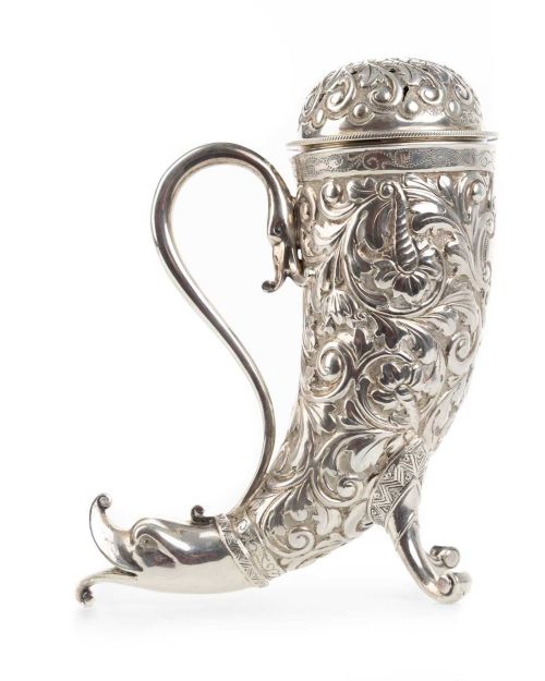 VICTORIAN CORNUCOPIA SUGAR CASTERSIFTER HORACE WOODWARD CO LTD LONDON 1898 - ADDITIONAL PHOTO 9