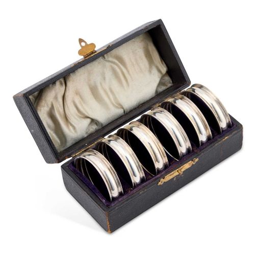 SET OF SIX VICTORIAN CHESTER SILVER NAPKIN RINGS - ADDITIONAL PHOTO 3