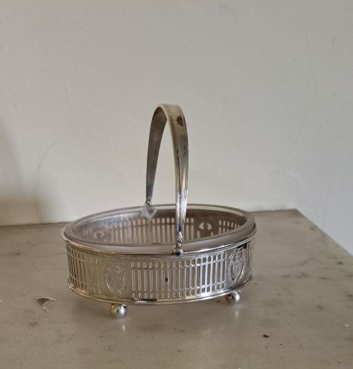 SILVER SWING HANDLED OVAL BASKET1935 - ADDITIONAL PHOTO 6