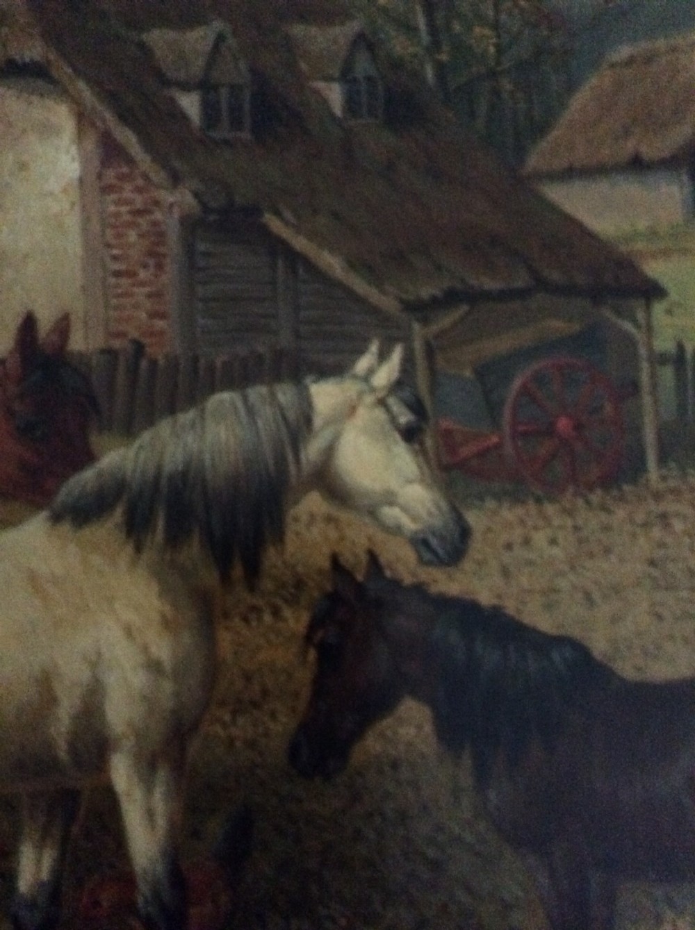 19th century landscape painting- j f herring jr,horses,pigs,poultry View VI