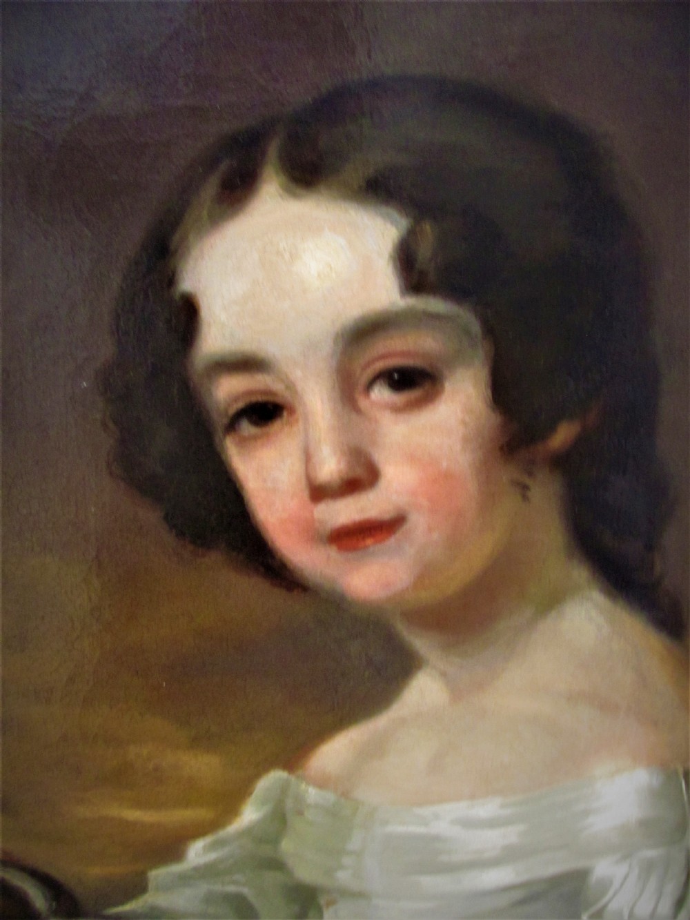  19th century portrait After Sir William Beechey, of a girl & two dogs, View III