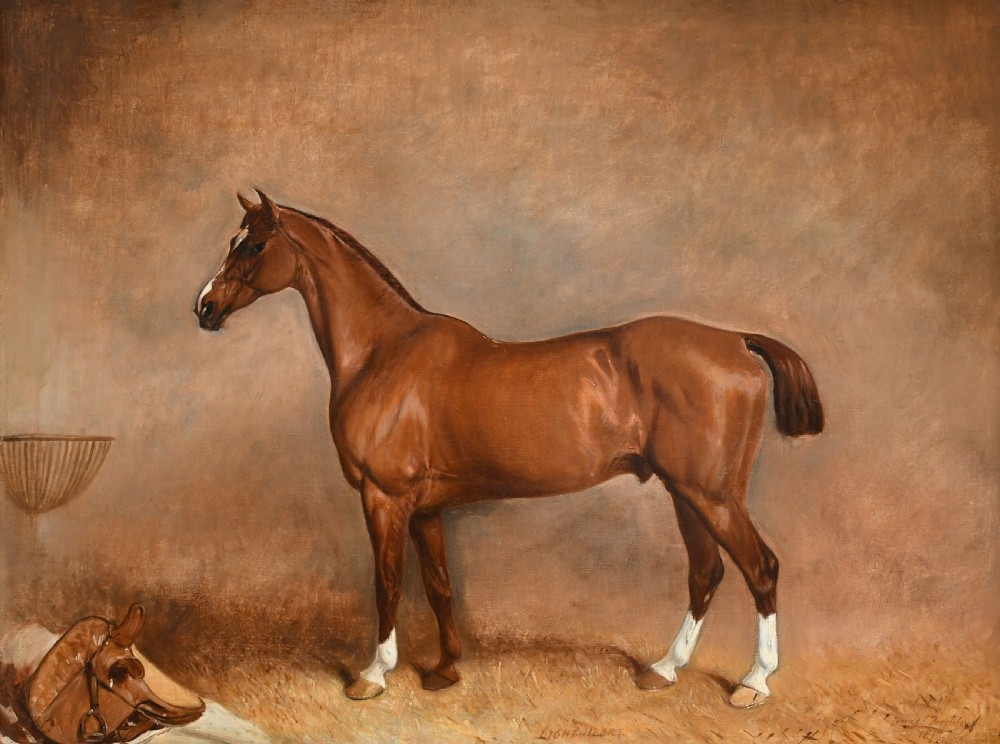 19th century Horse in stable, oil,Claude Lorraine Ferneley View II