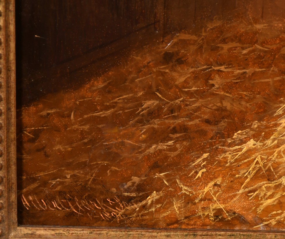19th century, Grey Horse in a Stable, oil, Albert Clark View III