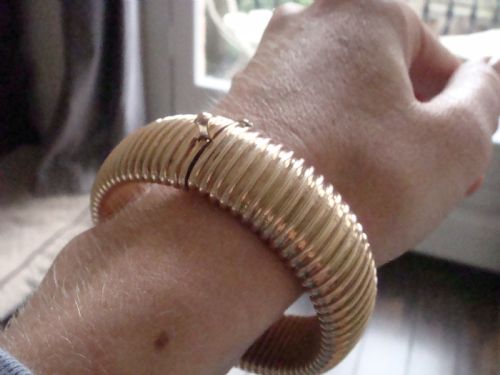 RETRO 1960S FRENCH 14CT YELLOW GOLD BRACELET 313G - ADDITIONAL PHOTO 2