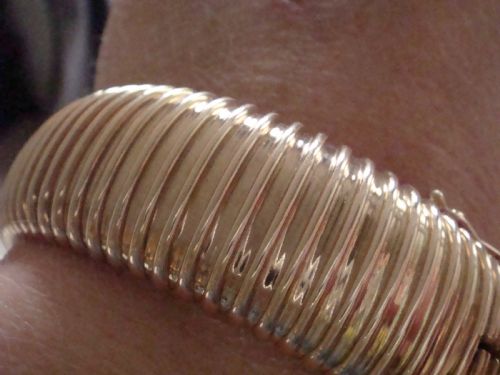 RETRO 1960S FRENCH 14CT YELLOW GOLD BRACELET 313G - ADDITIONAL PHOTO 3