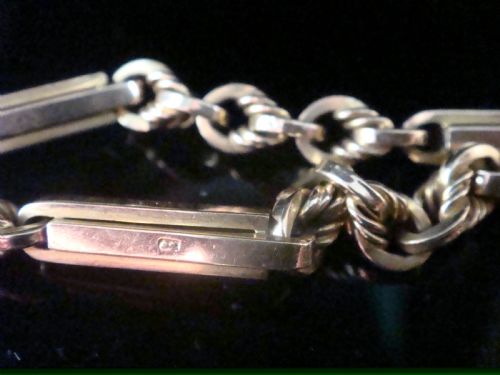 EDWARDIAN 9CT ROSE GOLD FETTER TROMBONE HEART PADLOCK BRACELET 116G 75 INCHES - ADDITIONAL PHOTO 3