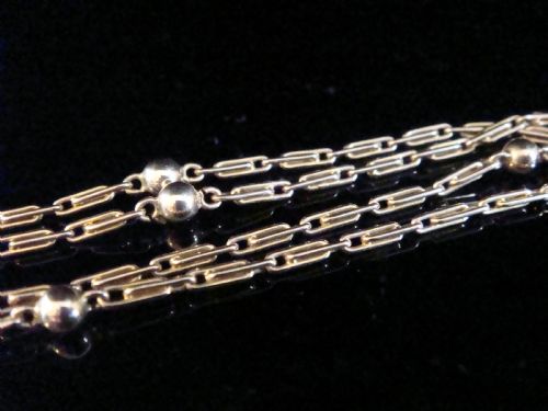 edwardian 15ct ornate chain marked 15ct 165 inches 61g - CATEGORY: ANTIQUE JEWELLERY - DATED EDWARDIAN