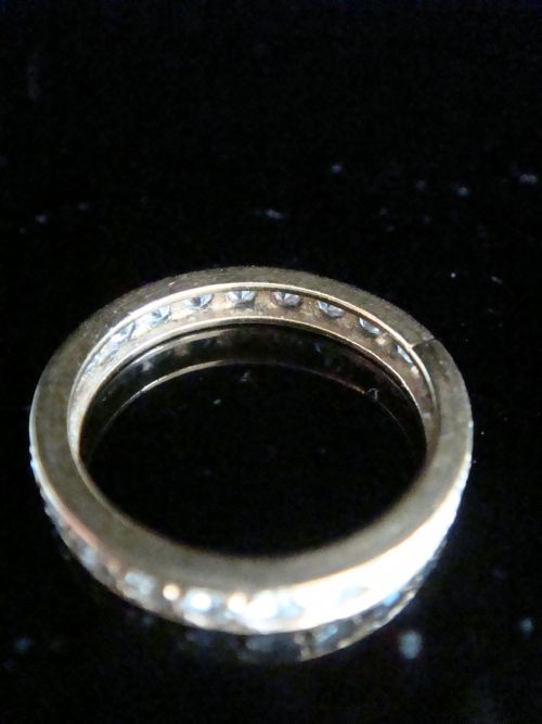 ART DECO 18CT YELLOW GOLD FULL ETERNITY DIAMOND RING 22G SIZE I 12 085CT - ADDITIONAL PHOTO 1