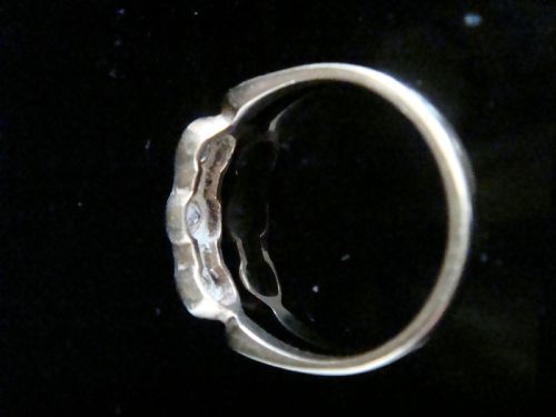 ART DECO 18CT PLATINUM OLD CUT CUT DIAMOND 5 STONE 035CT RING - ADDITIONAL PHOTO 3