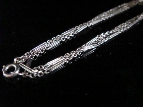 edwardian solid platinum chain 52g 22 inches - CATEGORY: ANTIQUE JEWELLERY - DATED EDWARDIAN