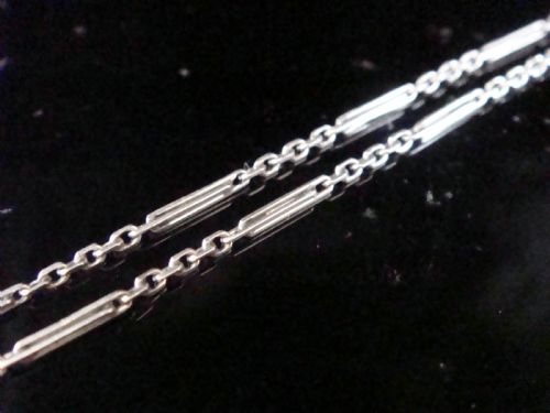 EDWARDIAN SOLID PLATINUM CHAIN 52G 22 INCHES - ADDITIONAL PHOTO 2