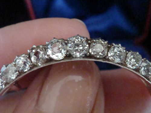 VICTORIAN 18CT DIAMOND CRESCENT BROOCH AND HAIR PIN CONVERSION FITTED CASE - ADDITIONAL PHOTO 3