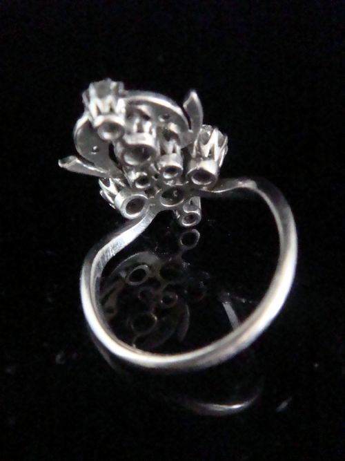 EDWARDIAN FRENCH 18CT PLATINUM ART NOUVEAU DIAMOND 205CT RING - ADDITIONAL PHOTO 4