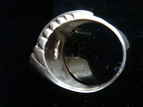 RETRO 1950S FRENCH TANK 18CT SCALLOPED PLATINUM DIAMOND SET COCKTAIL RING - ADDITIONAL PHOTO 2