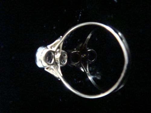 EDWARDIAN 18CT PLATINUM NATURAL CALIBRE CUT SAPPHIRE DIAMOND TOI ET MOI RING - ADDITIONAL PHOTO 3