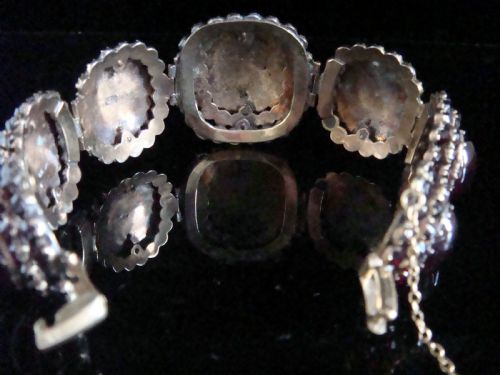 HUGE VICTORIAN BOHEMIAN CABOCHON GARNET BRACELET 56G 7 - ADDITIONAL PHOTO 5