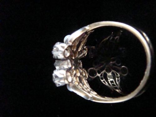 EDWARDIAN FRENCH 18CT YELLOW GOLD PLATINUM CEYLON SAPPHIRE DIAMOND PEARL RING - ADDITIONAL PHOTO 3