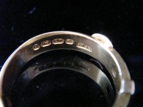 VICTORIAN 18CT YELLOW GOLD ROSE CUT DIAMOND STAR BUCKLE RING - ADDITIONAL PHOTO 2