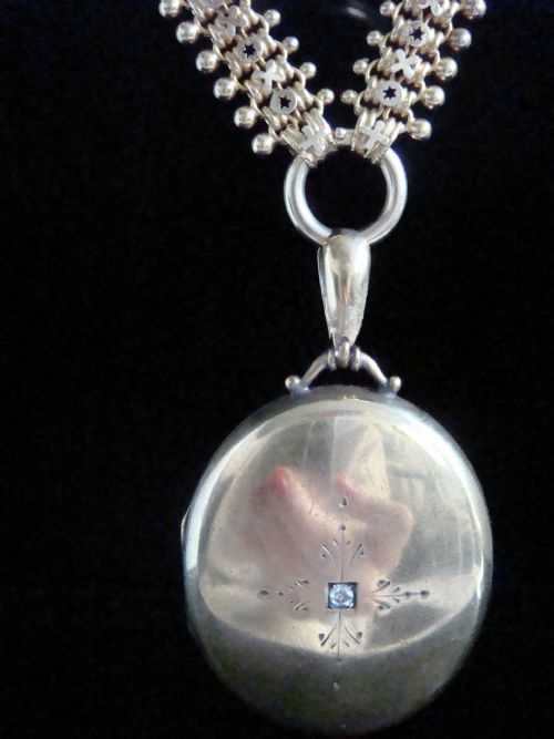 HEAVY VICTORIAN 15CT OR HIGHER 165INCHES COLLAR DIAMOND LOCKET 526GRAMS - ADDITIONAL PHOTO 3