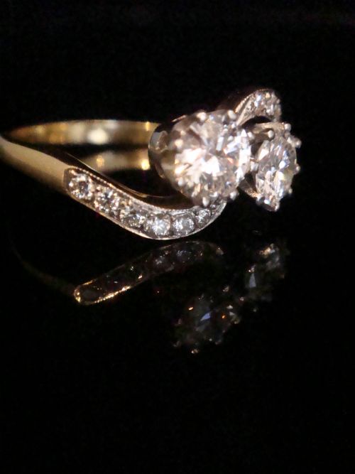 EDWARDIAN 18CT PLATINUM 130CT TRANSITIONAL CUT TOI ET MOI HI COLOUR VS1SI1 - ADDITIONAL PHOTO 5