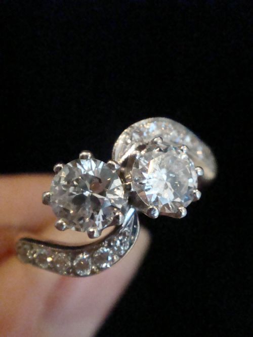 EDWARDIAN 18CT PLATINUM 130CT TRANSITIONAL CUT TOI ET MOI HI COLOUR VS1SI1 - ADDITIONAL PHOTO 9