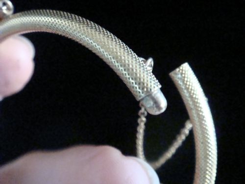 VICTORIAN 15CT 15K YELLOW GOLD PUFF HEART JINGLE BANGLE INTERNAL BELLS PRISTINE - ADDITIONAL PHOTO 3