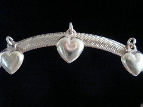 VICTORIAN 15CT 15K YELLOW GOLD PUFF HEART JINGLE BANGLE INTERNAL BELLS PRISTINE - ADDITIONAL PHOTO 5