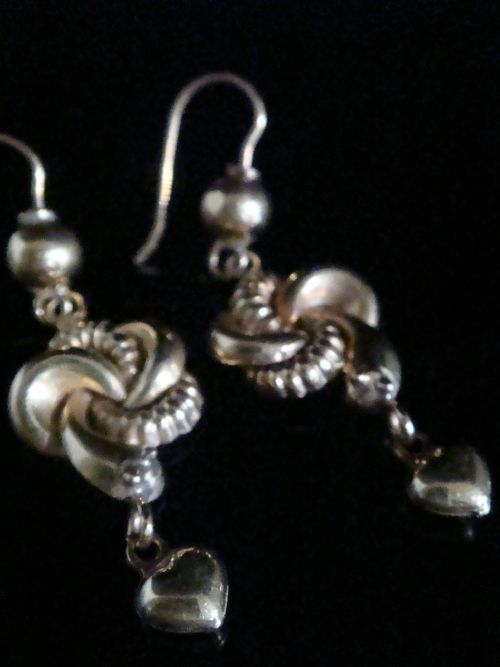 EDWARDIAN VICTORIAN 9CT YELLOW GOLD SNAKE HEART DROP EARRINGS 53G - ADDITIONAL PHOTO 3