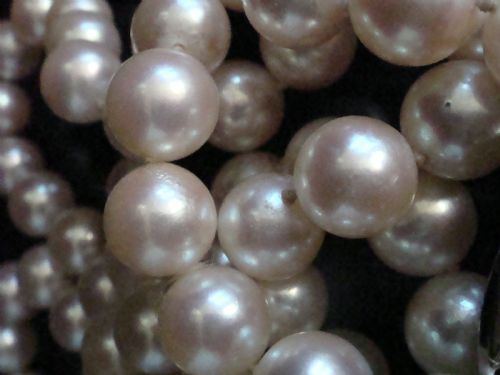 ANTIQUE ART DECO LONG 18CT SAPPHIRE DIAMOND 9MM CULTURED PEARL NECKLACE 31 OPERA - ADDITIONAL PHOTO 2