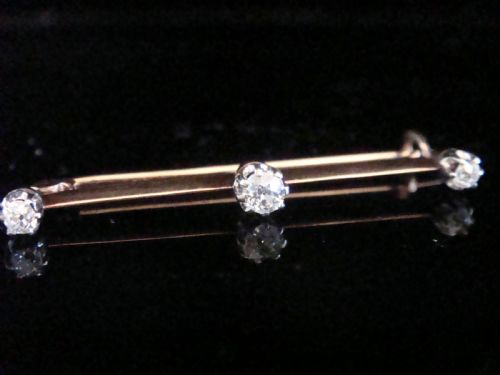 edwardian 18ct old cut diamond 035045ct brooch - CATEGORY: ANTIQUE JEWELLERY - DATED EDWARDIAN