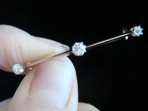 EDWARDIAN 18CT OLD CUT DIAMOND 035045CT BROOCH - ADDITIONAL PHOTO 1