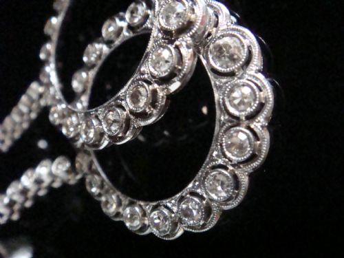 EDWARDIAN 18CT WHITE GOLD PLATINUM OLD CUT DIAMOND CIRCLE OF LIFE HALO EARRINGS - ADDITIONAL PHOTO 6