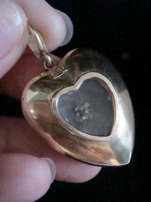 VICTORIAN ORIGINAL 15CT 15K HIGH CARAT PEARL DIAMOND ENAMEL HEART PENDANT LOCKET - ADDITIONAL PHOTO 3