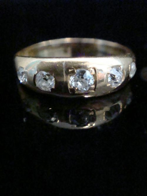 edwardian 18ct yellow gold old cut diamond ring 2g 030ct - CATEGORY: ANTIQUE JEWELLERY - DATED EDWARDIAN