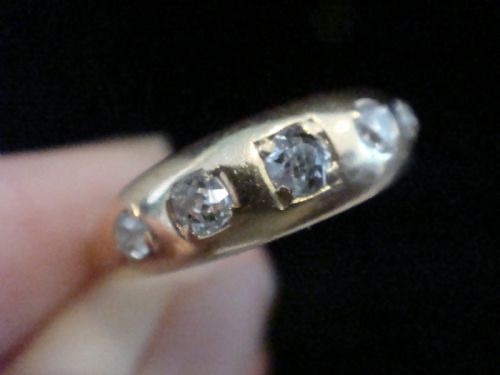 EDWARDIAN 18CT YELLOW GOLD OLD CUT DIAMOND RING 2G 030CT - ADDITIONAL PHOTO 3