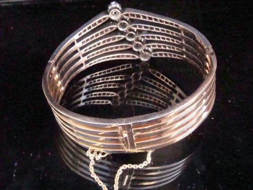 EDWARDIAN FRENCH 18CT PLATINUM TRANSITIONAL ROSE CUT DIAMOND 540CT BRACELET - ADDITIONAL PHOTO 13