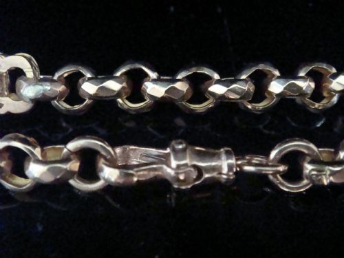 EDWARDIAN 9CT ROSE GOLD LARGE GRADUATED LINK BRACELET 99G 7 34 INCHES - ADDITIONAL PHOTO 2