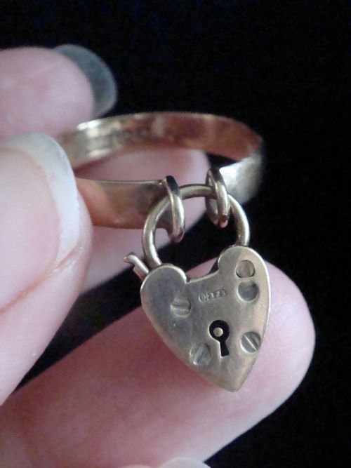 EDWARDIAN 9CT PADLOCK RING - ADDITIONAL PHOTO 1