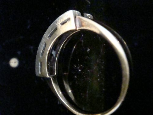 ART DECO 18CT PLATINUM DIAMOND 5 STONE RING - ADDITIONAL PHOTO 3