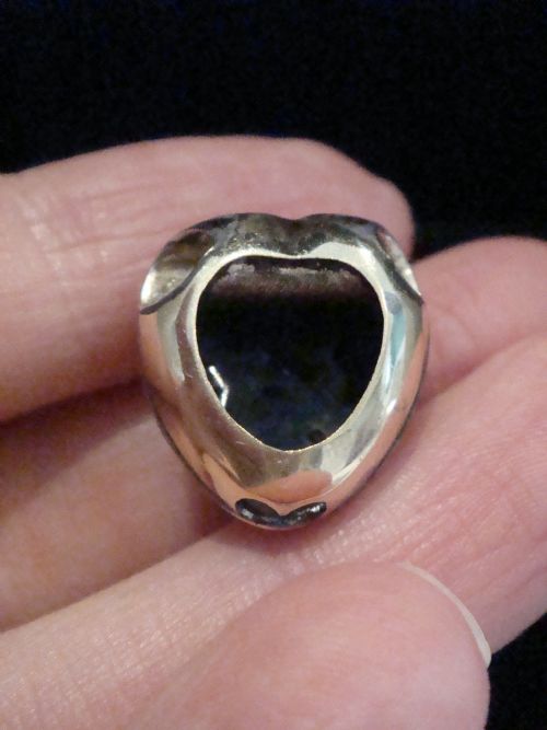 VICTORIAN 15CT YELLOW GOLD GUILLOCHE ENAMEL DIAMOND HEART PUFF PENDANT - ADDITIONAL PHOTO 1