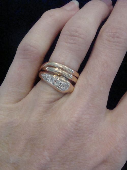 VICTORIAN 18CT OLD CUT DIAMOND SNAKE RING 60G RING SIZE O 12 - ADDITIONAL PHOTO 3