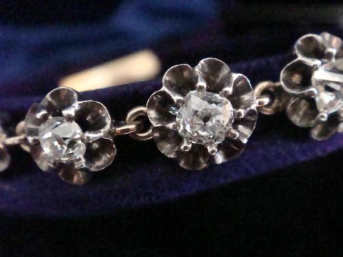 VICTORIAN 18CT SILVER DIAMOND BRACELET 250CT - ADDITIONAL PHOTO 3