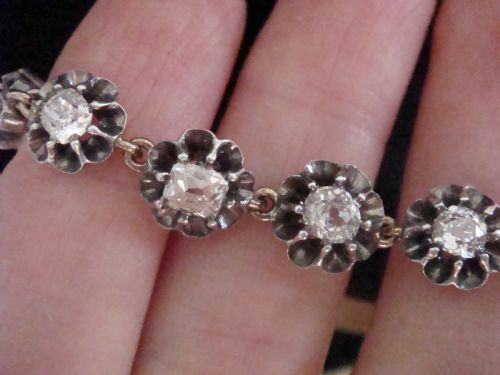 VICTORIAN 18CT SILVER DIAMOND BRACELET 250CT - ADDITIONAL PHOTO 9