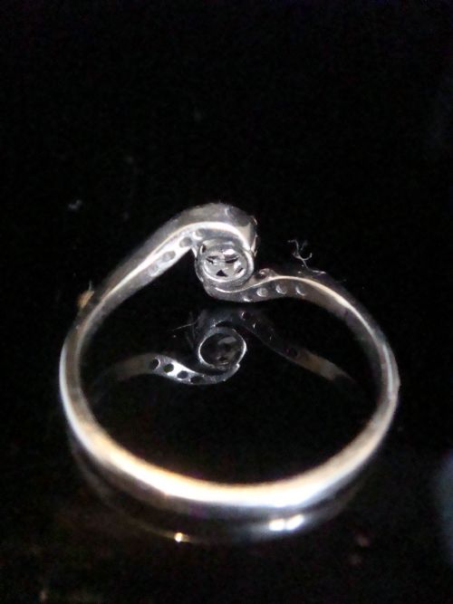 EDWARDIAN PLATINUM TRANSITIONAL CUT DIAMOND SOLITAIRE 045CT - ADDITIONAL PHOTO 3