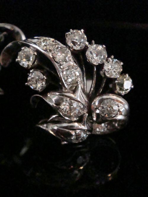 ART DECO EDWARDIAN 18CT WHITE GOLD 400CT OLD CUT DIAMOND EARRINGS - ADDITIONAL PHOTO 1