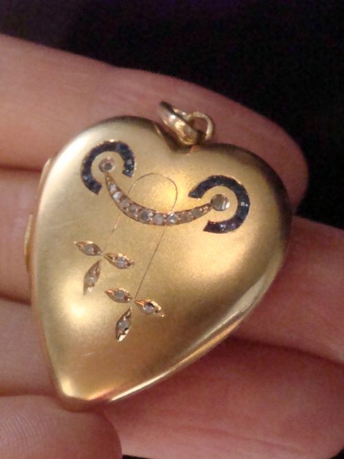 BELLE EPOQUE EDWARDIAN 18CT 18K HIGH CARAT FRENCH SAPPHIRE DIAMOND LOCKET - ADDITIONAL PHOTO 6